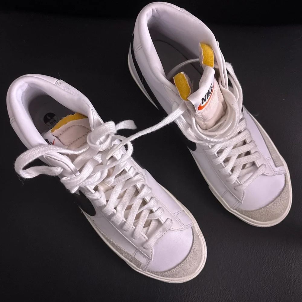 Nike Men's White and Black High-Top Sneakers - Picture 2 of 3